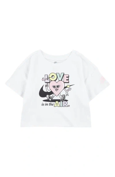 Nike Kids' Cotton Graphic T-shirt In White