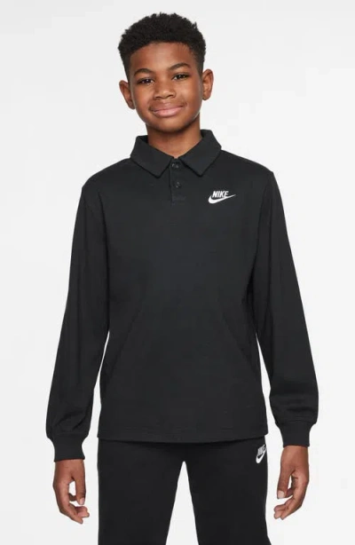 Nike Kids' Cotton Polo In Black