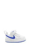 Nike Kids' Court Borough Low Recraft Sneaker In White/hyper Royal