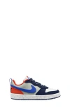 Nike Kids' Court Borough Low Top Sneaker In Midnight Navy/hyper Royal/team Orange