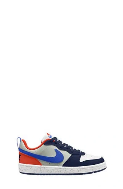 Nike Kids' Court Borough Low Top Sneaker In Midnight Navy/hyper Royal/team Orange