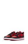 Nike Kids' Court Borough Low Top Sneaker In University Red/black/white