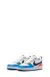 Nike Court Borough Low Recraft Big Kids' Shoes In White/thunder Blue/crimson