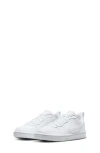 Nike Kids' Court Borough Low Top Sneaker In White/white/white