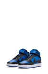 Nike Kids' Court Borough Mid 2 Basketball Shoe In Game Royal/black/white