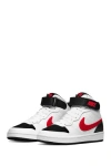 Nike Kids' Court Borough Mid 2 Basketball Shoe In White/university Red