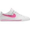 Nike Cortez Sneaker In White/laser Fuchsia