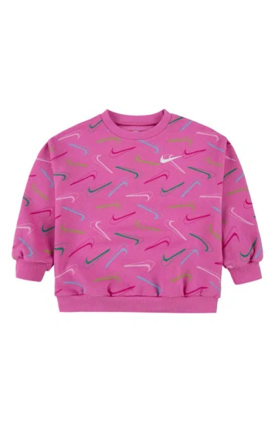 Nike Kids' Crewneck Pullover In Playful Pink