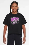 Nike Kids' Doodle Cotton Graphic T-shirt In Black