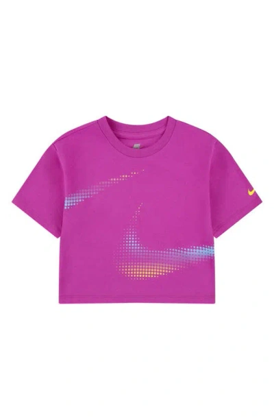 Nike Kids' Double Dot Swoosh Graphic T-shirt In Active Fuchsia