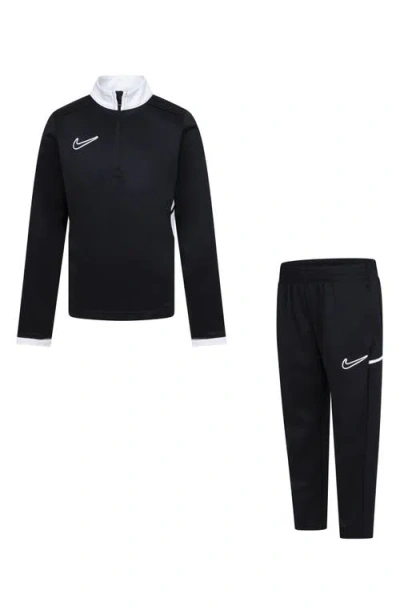 Nike Kids' Dri-fit Academy Quarter Zip Pullover & Track Pants Set In Black