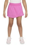 Nike Girls Sportswear T Shirt Breezy Mid Rise Skort Court Borough Low 2 Adjustable Strap Closure Casual S In Playful Pink/white