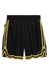 Nike Dna Big Kids' 5" Basketball Shorts In Black/infinite Gold