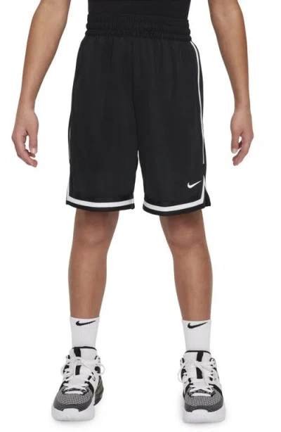 Nike Kids' Dri-fit Dna Athletic Shorts In Black/white