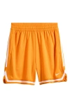 Nike Kids' Dri-fit Dna Athletic Shorts In Orange Peel/white