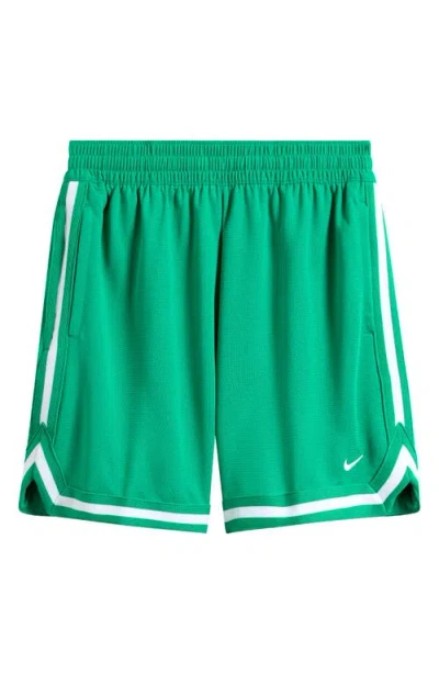 Nike Kids' Dri-fit Dna Athletic Shorts In Stadium Green/white