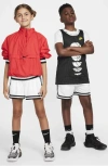 Nike Kids' Dri-fit Dna Athletic Shorts In White/black