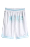Nike Kids' Dri-fit Dna Mesh Basketball Shorts In White/ Glacier Blue