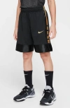 Nike Kids' Dri-fit Elite Basketball Shorts In Black/infinite Gold