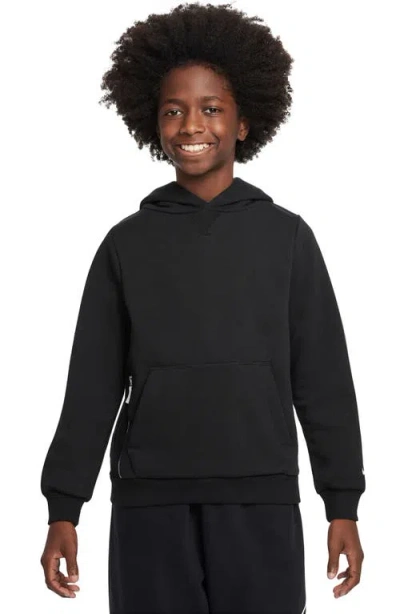 Nike Kids' Dri-fit Fleece Hoodie In Black