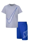 Nike Kids' Dri-fit Graphic T-shirt & Shorts Set In Game Royal