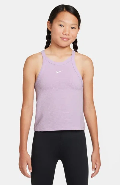 Nike Kids' Dri-fit High Neck Racerback Tank In Purple