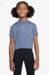 Nike Women's  Pro Girls' Dri-fit Short-sleeve Top In Blue