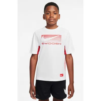 Nike Kids' Dri-fit Multi Graphic T-shirt In White
