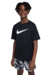 Nike Kids' Dri-fit Multi+ Training Tee In Black/white