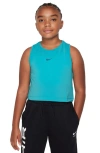 Nike Kids' Dri-fit Pro Tank Top In Dusty Cactus/ Midnight Navy