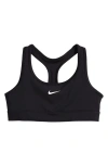 Nike Women's Swoosh Girls' Sports Bra In Black