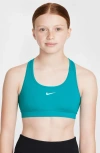 Nike Kids' Dri-fit Racerback Sports Bra In Metallic