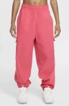 Nike Kids' Dri-fit Relaxed Fit Cargo Pants In Aster Pink/ White