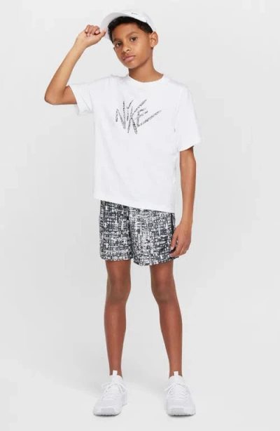 Nike Kids' Dri-fit Shorts In Smoke Grey/black/black