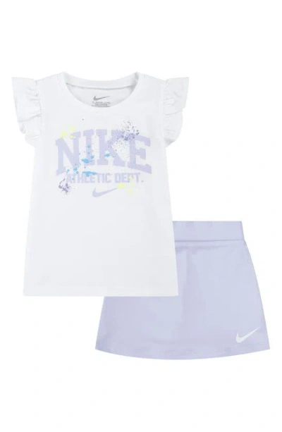 Nike Kids' Dri-fit T-shirt & Skort Set In Oxygen Purple