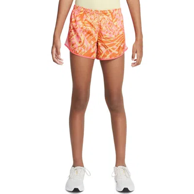 Nike Kids' Dri-fit Tempo Running Shorts In Monarch/sea Coral/white