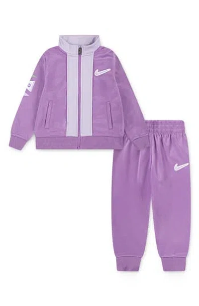 Nike Kids' Dri-fit Track Jacket & Joggers Set In Purple