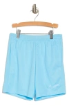 Nike Kids' Dri-fit Training Shorts In Aquarius Blue/ White