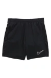 Nike Dri-fit Solid Color Logo Printing Straight Quick Dry Breathable Sports Shorts Black In Black/black/white