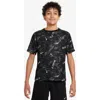 Nike Multi Big Kids' (boys') Dri-fit Short-sleeve Top In Black/black/white