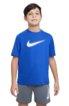 Nike Kids' Boys   Dri-fit Multi + Short Sleeve Gx Top In White/game Royal