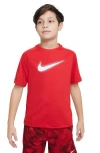 Nike Multi Big Kids' (boys') Dri-fit Graphic Training Top In University Red/white