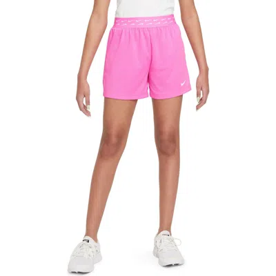 Nike Kids' Dri-fit Trophy Shorts In Playful Pink/white