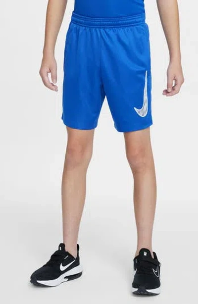 Nike Kids' Dri-fit Trophy23 Athletic Shorts In Game Royal/game Royal/black
