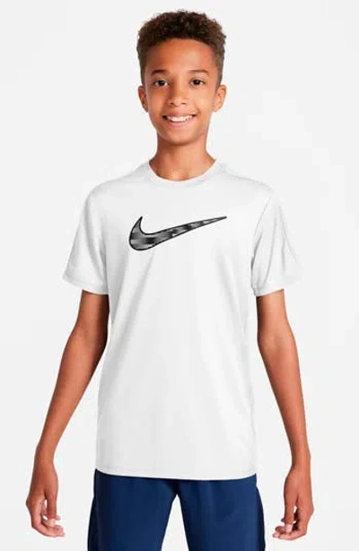 Nike Kids' Dri-fit Trophy23 Graphic T-shirt In White