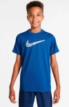Nike Kids' Dri-fit Trophy23 Graphic T-shirt In Blue
