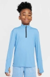 Nike Multi Big Kids' (boys') Dri-fit Uv Long-sleeve 1/2-zip Top In Blue Beyond