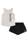 Nike Kids' Dri-fit Wild Flower Tank Top & Shorts Set