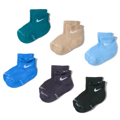 Nike Kids' Dri-fit Elevated Everyday Low Socks (6 Pairs) In Multi