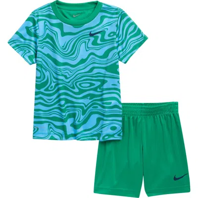 Nike Kids' Dri-fit Graphic Tee & Shorts Set In Multi